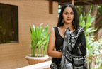 ROVIM Hand Block Printed Cotton Linen Saree with Blouse – Elegant Ethnic Look | Lightweight & Breathable Fabric