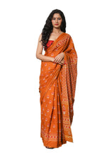 ROVIM Jaipuri Hand Block Printed Cotton Mulmul Saree with Blouse – Soft, Lightweight & Skin-Friendly | Traditional Ethnic Wear for Women