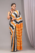 ROVIM Jaipuri Hand Block Printed Cotton Mulmul Saree with Blouse – Soft, Lightweight & Skin-Friendly | Traditional Ethnic Wear for Women