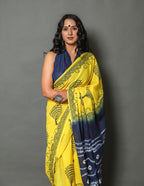 ROVIM Jaipuri Hand Block Printed Cotton Mulmul Saree with Blouse – Soft, Lightweight & Skin-Friendly | Traditional Ethnic Wear for Women