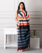 ROVIM Jaipuri Hand Block Printed Cotton Mulmul Saree with Blouse – Soft, Lightweight & Skin-Friendly | Traditional Ethnic Wear for Women