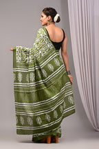 ROVIM Jaipuri Hand Block Printed Cotton Mulmul Saree with Blouse – Soft, Lightweight & Skin-Friendly | Traditional Ethnic Wear for Women