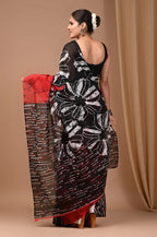 Rovim Jaipuri Traditional Hand Block Printed Cotton Mulmul Saree with Blouse for Women